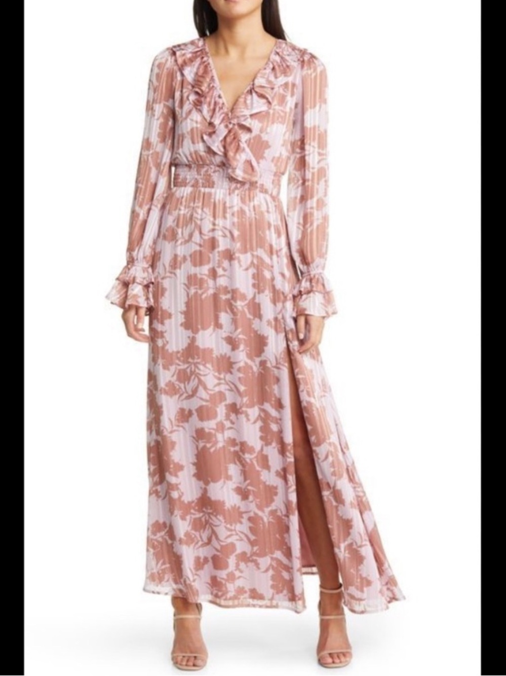 Lulus Exquisite Attention Lilac Floral Print Ruffled Long Sleeve Dress - Picture 3 of 7